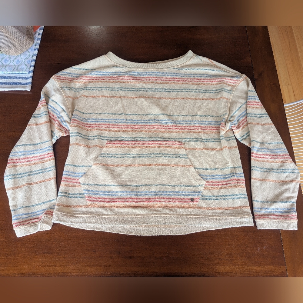 Prana Cream Textured Knit Top Size Small